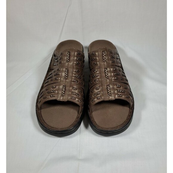 Clarks Patty Greece Bronze Size 11 braid 81482 slip on sandals New with box - Picture 2 of 8